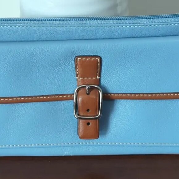 Coach Y2K Light Blue Wristlet - Picture 1 of 5